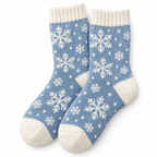 Snowflake Winter Crew Socks
