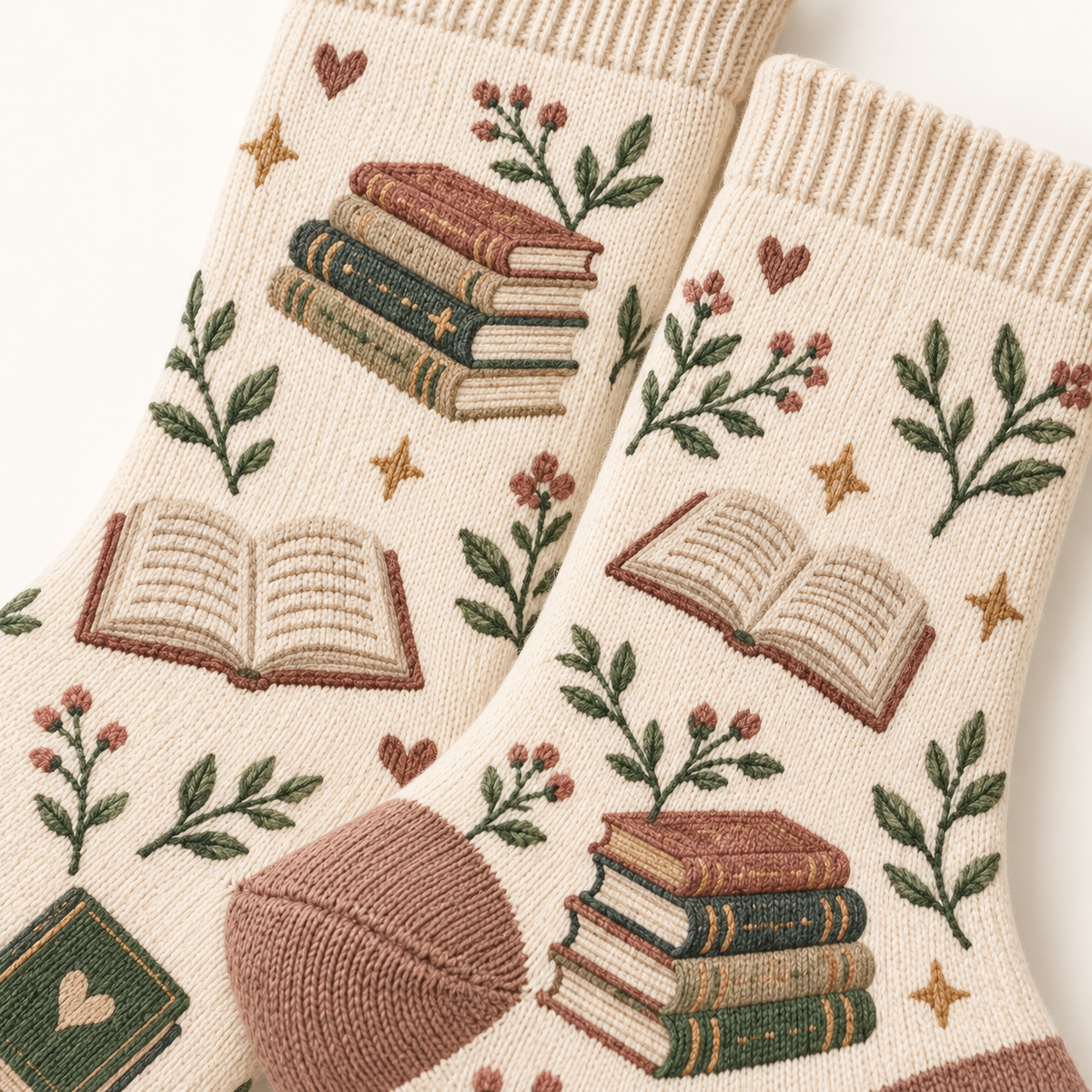 Book Lover Crew Socks