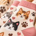 Cute Cat Crew Socks