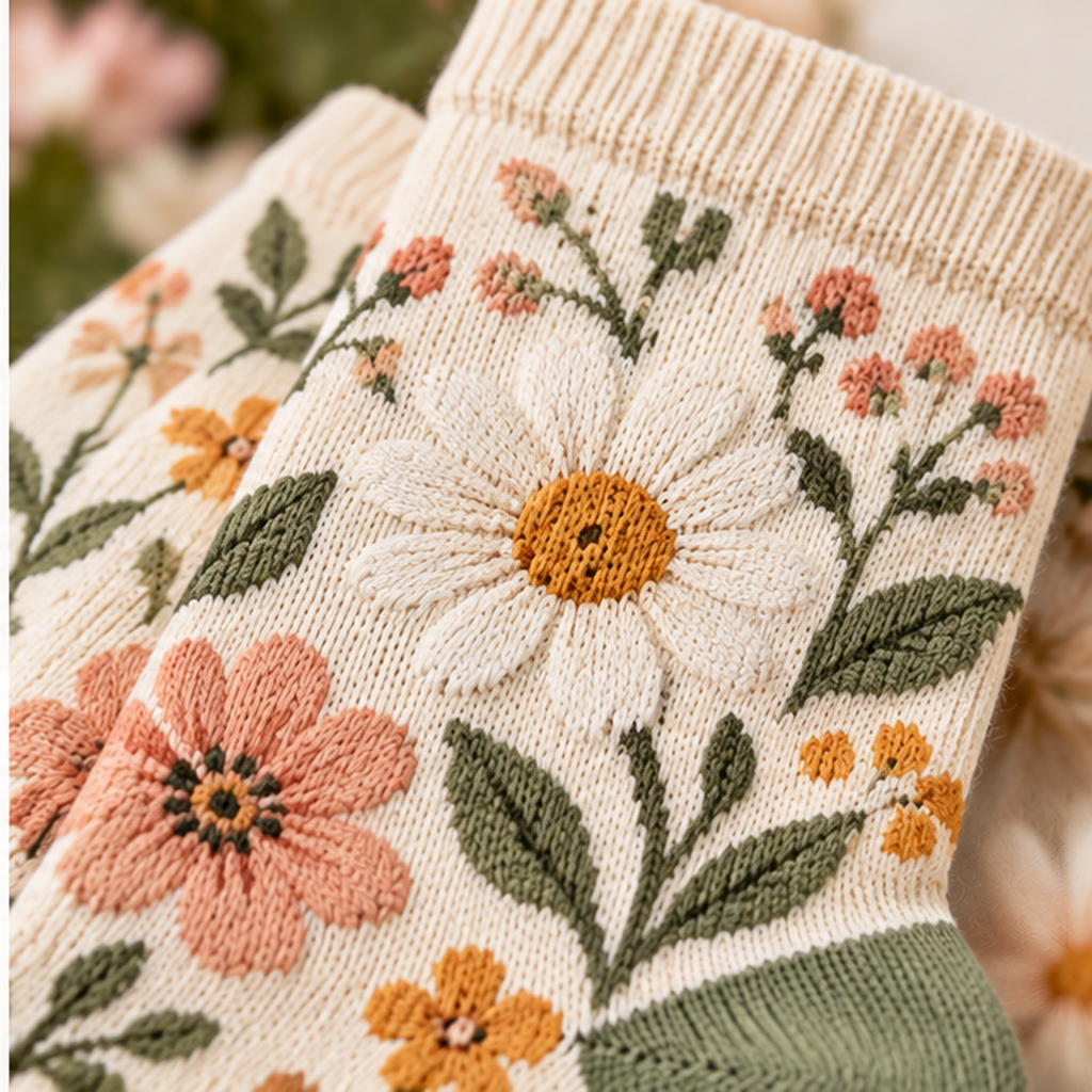 Garden Bloom Crew Socks