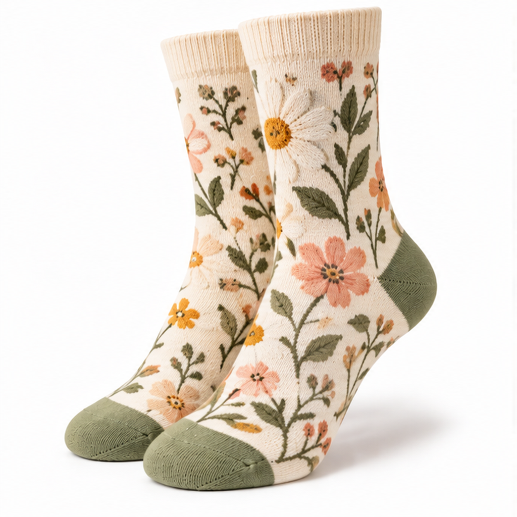 Garden Bloom Crew Socks