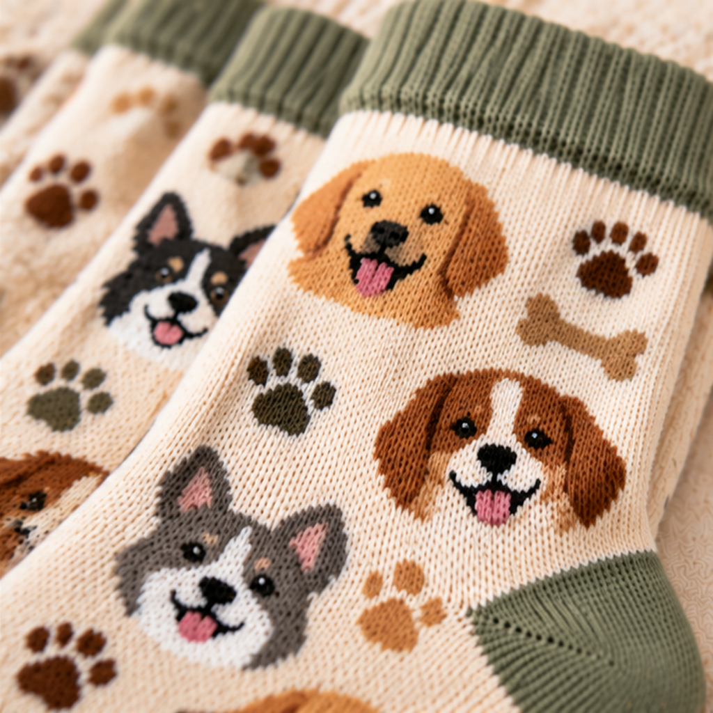 Playful Dog Crew Socks