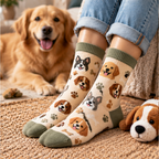 Playful Dog Crew Socks