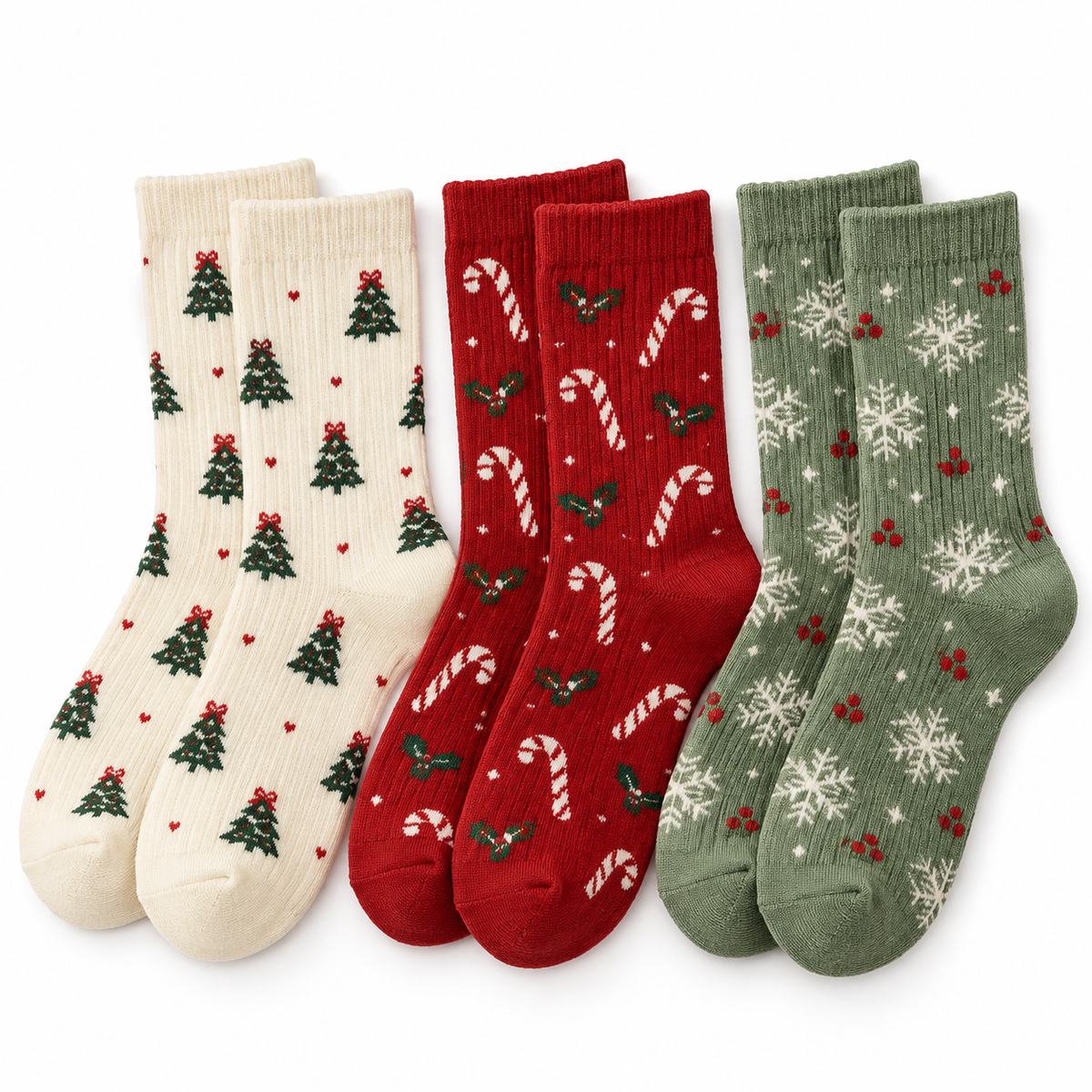 Holiday Cheer 3-Pair Sock Set