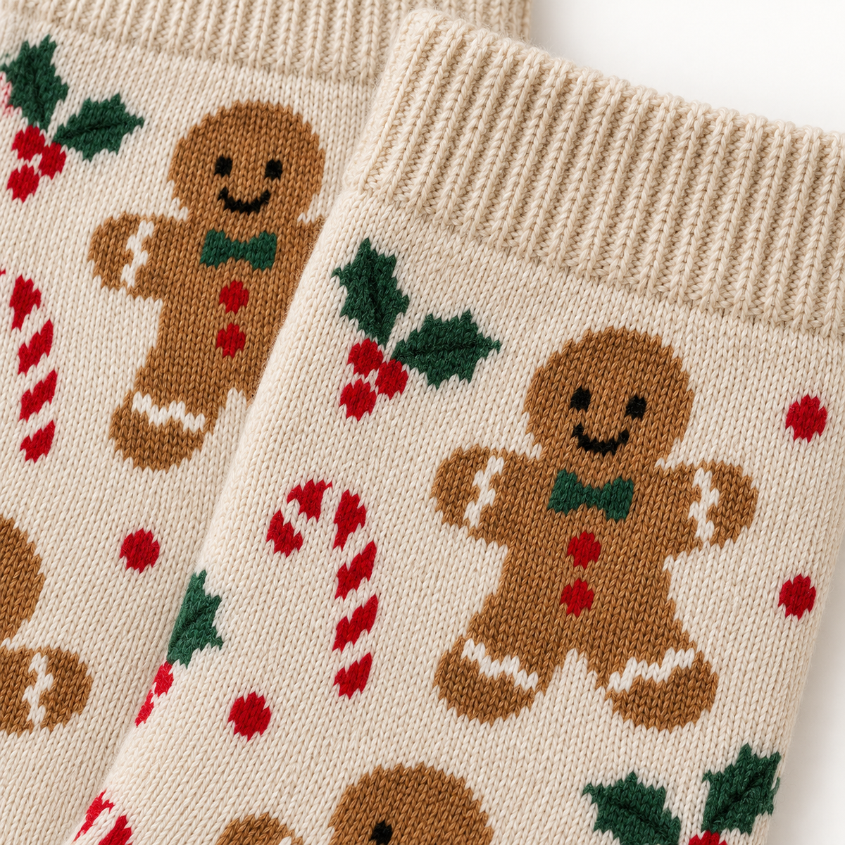 Gingerbread Holiday Crew Socks