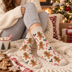 Gingerbread Holiday Crew Socks