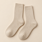 Classic Ribbed Crew Socks