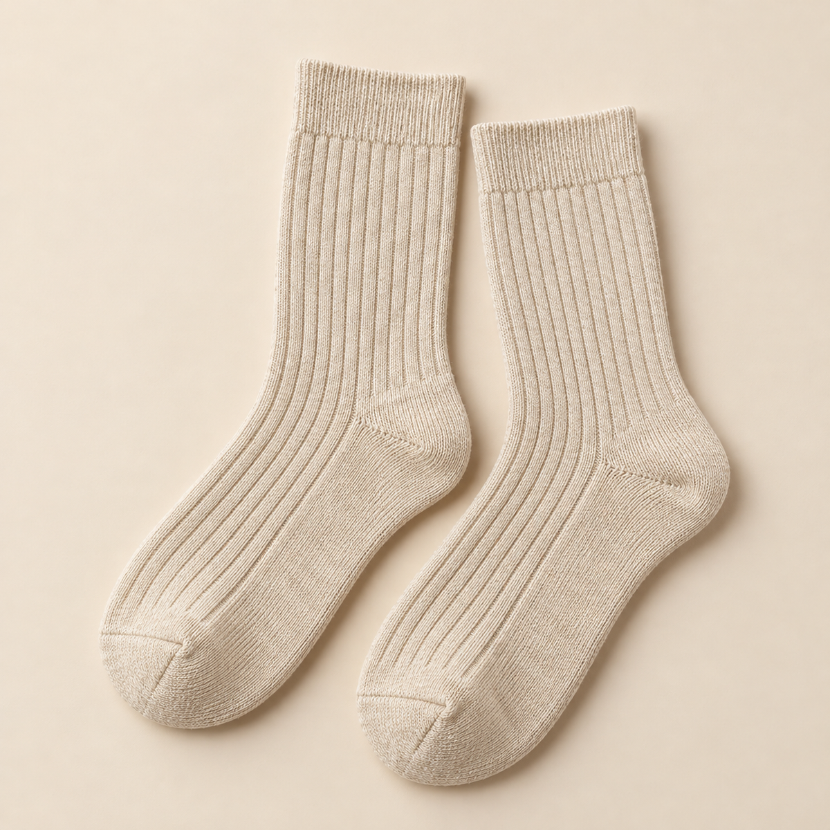 Classic Ribbed Crew Socks
