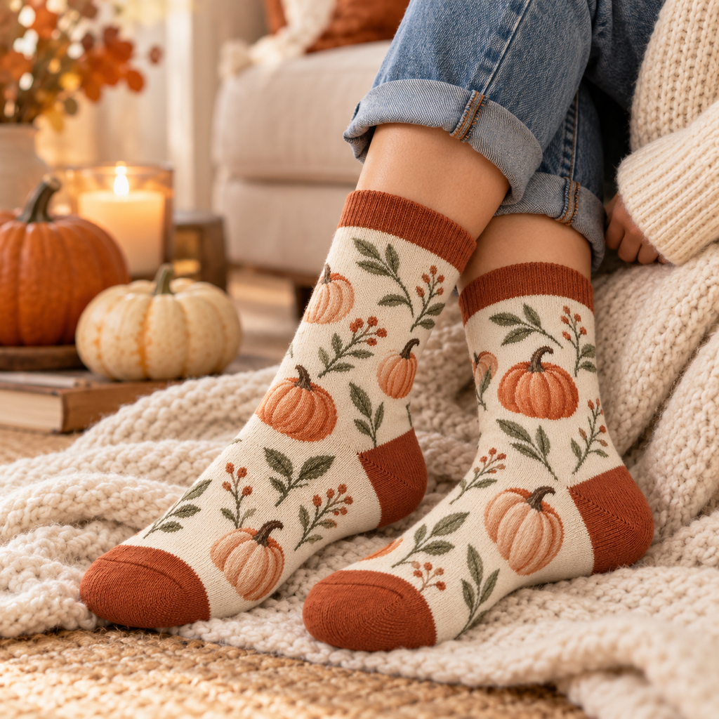 Pumpkin Patch Crew Socks